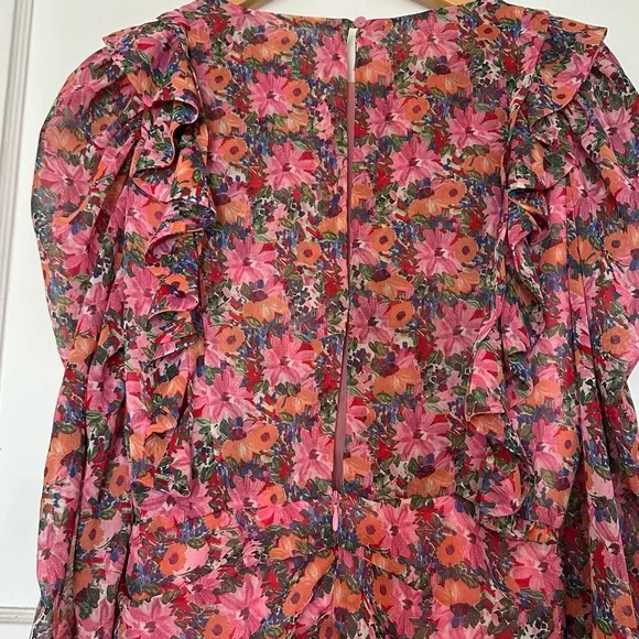 ZARA ruched floral mini dress blogger fave